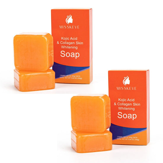 KOJIC ACID AND COLLAGEN SOAP - (PACK OF 2) 160G EACH